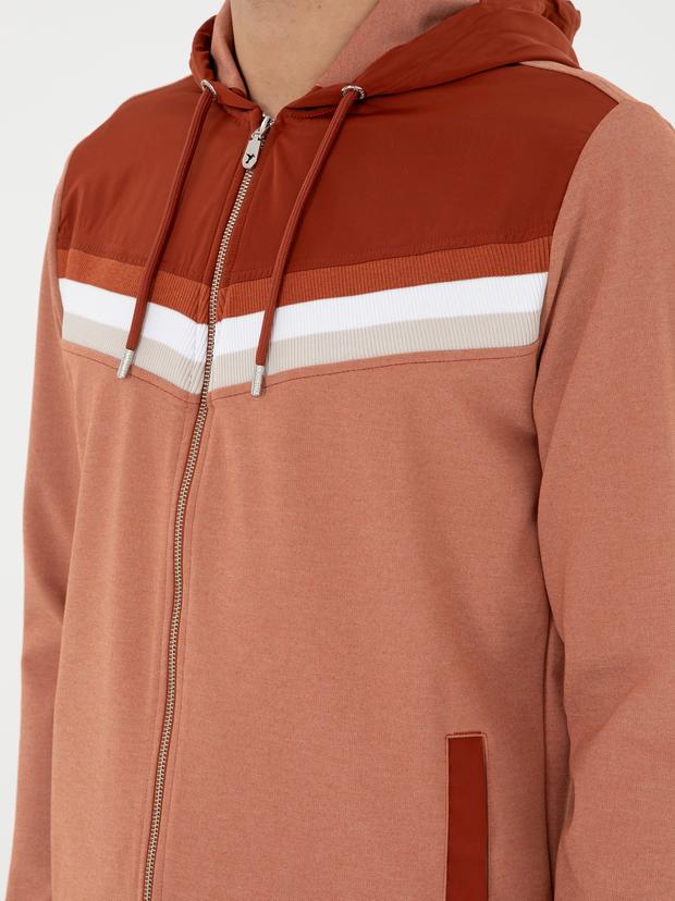 Pas Regular Fit Tam Fermuarlı Kapüşonlu Sweatshirt
