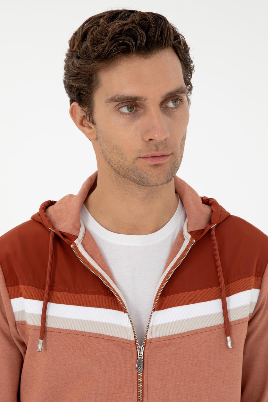 Pas Regular Fit Tam Fermuarlı Kapüşonlu Sweatshirt - 50292490035