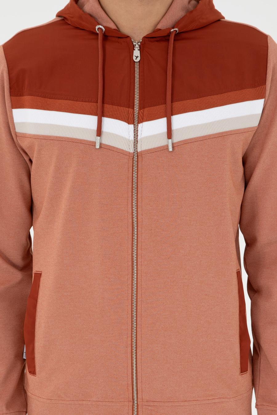 Pas Regular Fit Tam Fermuarlı Kapüşonlu Sweatshirt - 50292490035