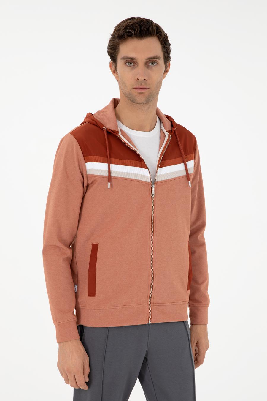 Pas Regular Fit Tam Fermuarlı Kapüşonlu Sweatshirt - 50292490035
