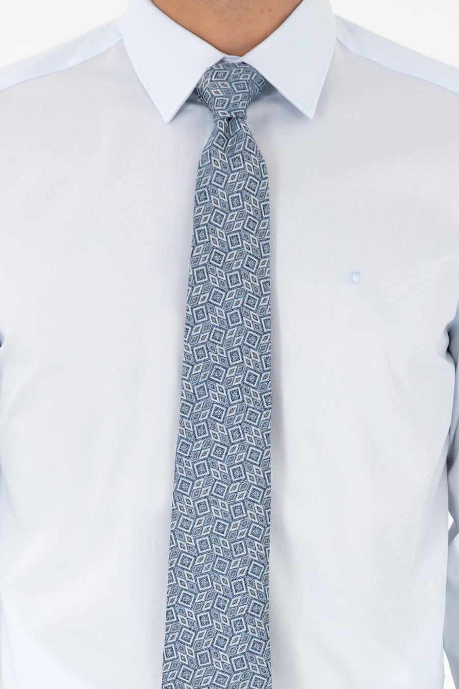 Açık Mavi Slim Fit Uzun Kollu Basic Gömlek - 50270154023