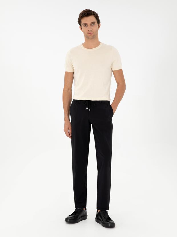 Siyah Slim Fit Kumaş Pantolon