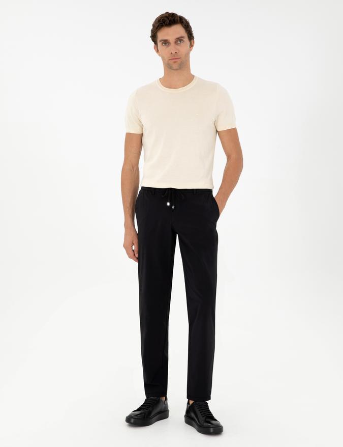 Siyah Slim Fit Kumaş Pantolon