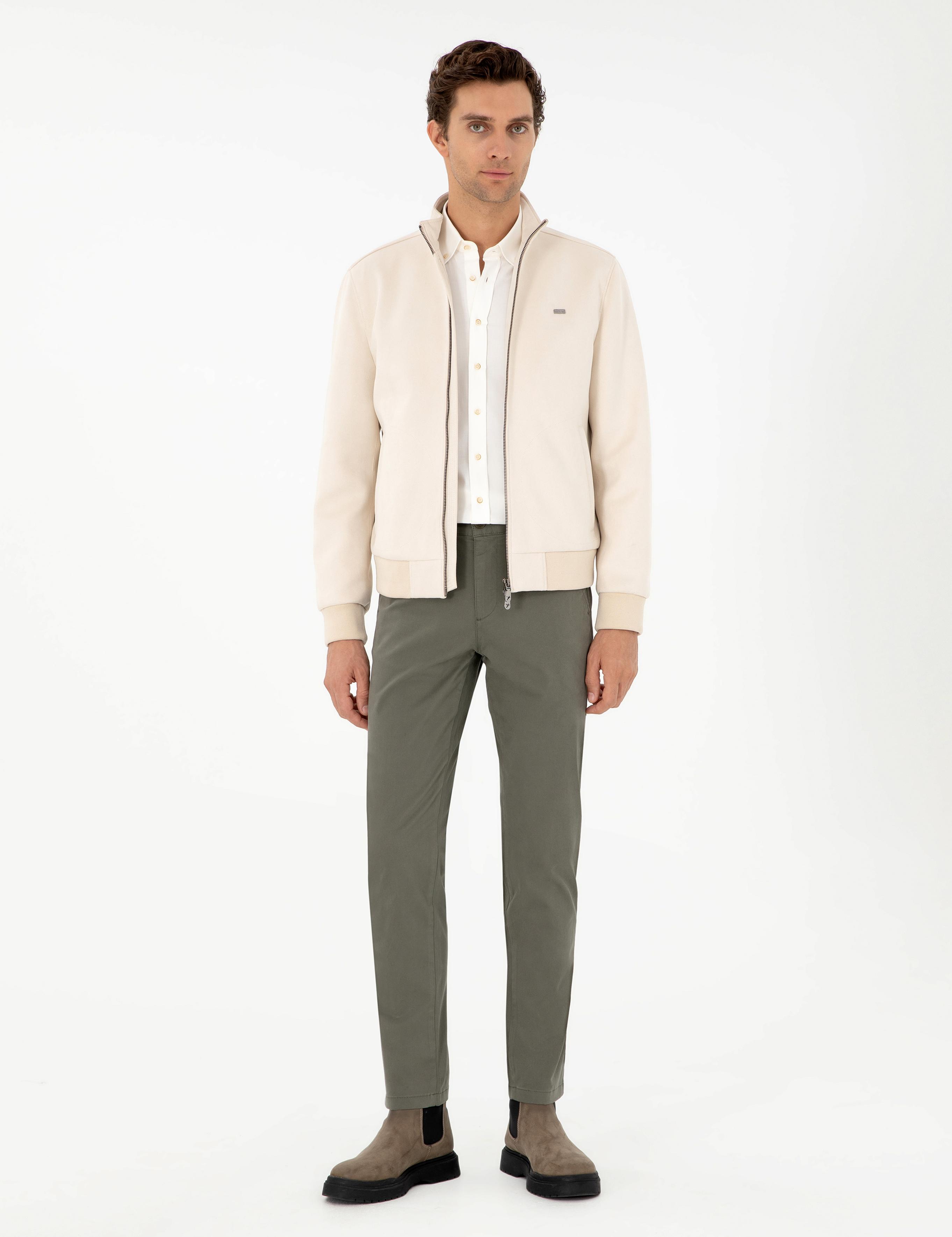 Haki Slim Fit Kanvas Pantolon - 50304318103