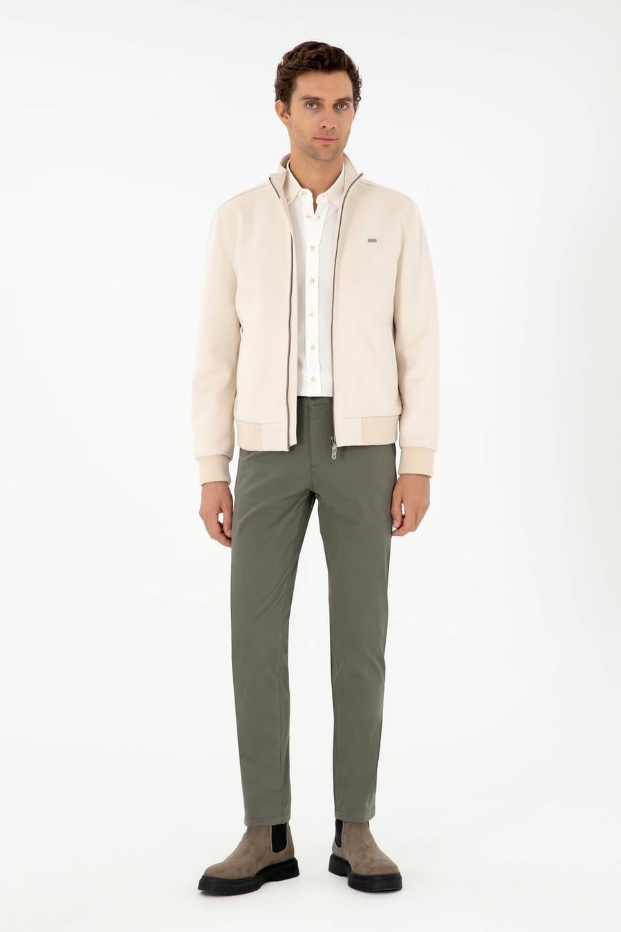 Haki Slim Fit Kanvas Pantolon - 50304318103