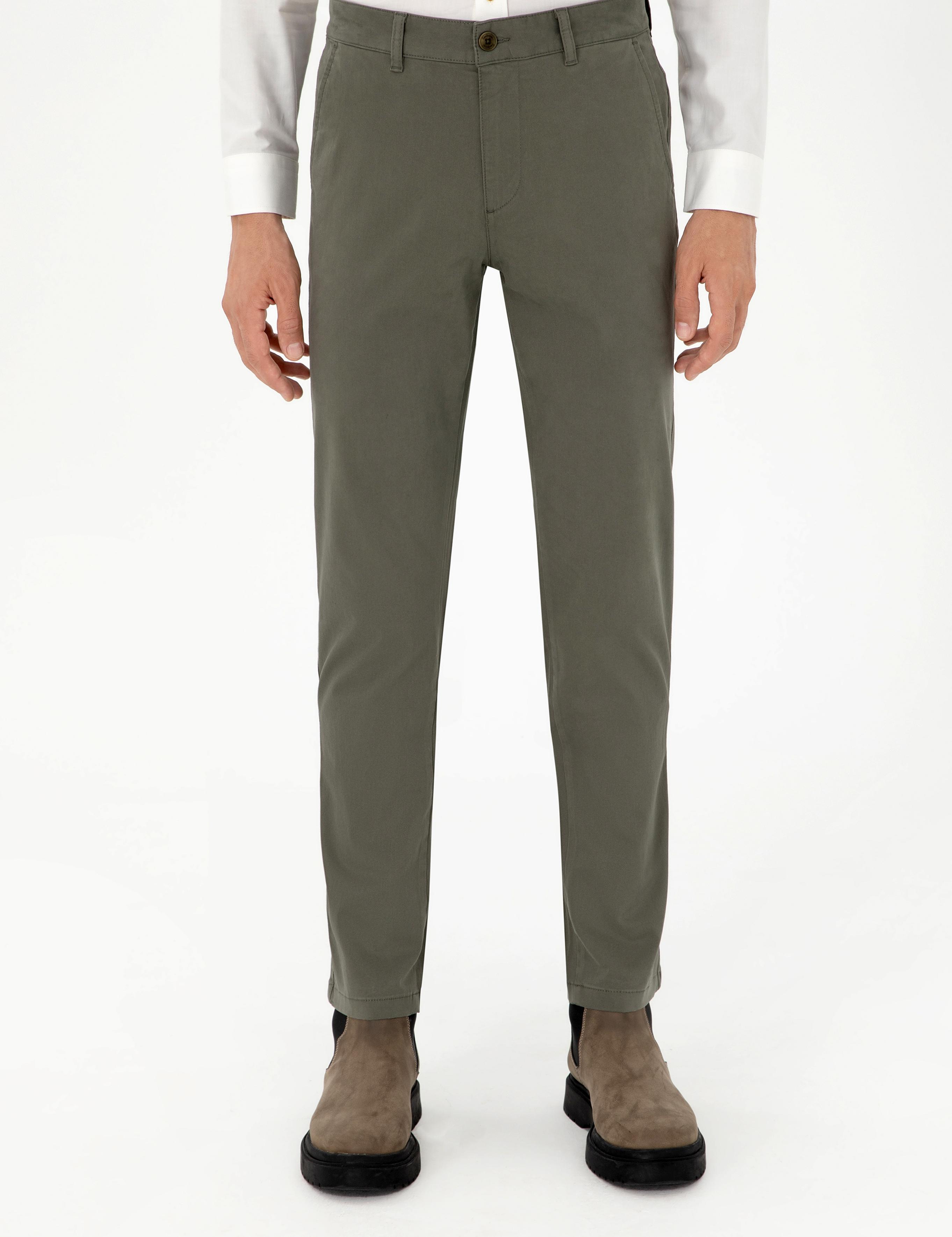 Haki Slim Fit Kanvas Pantolon - 50304318103