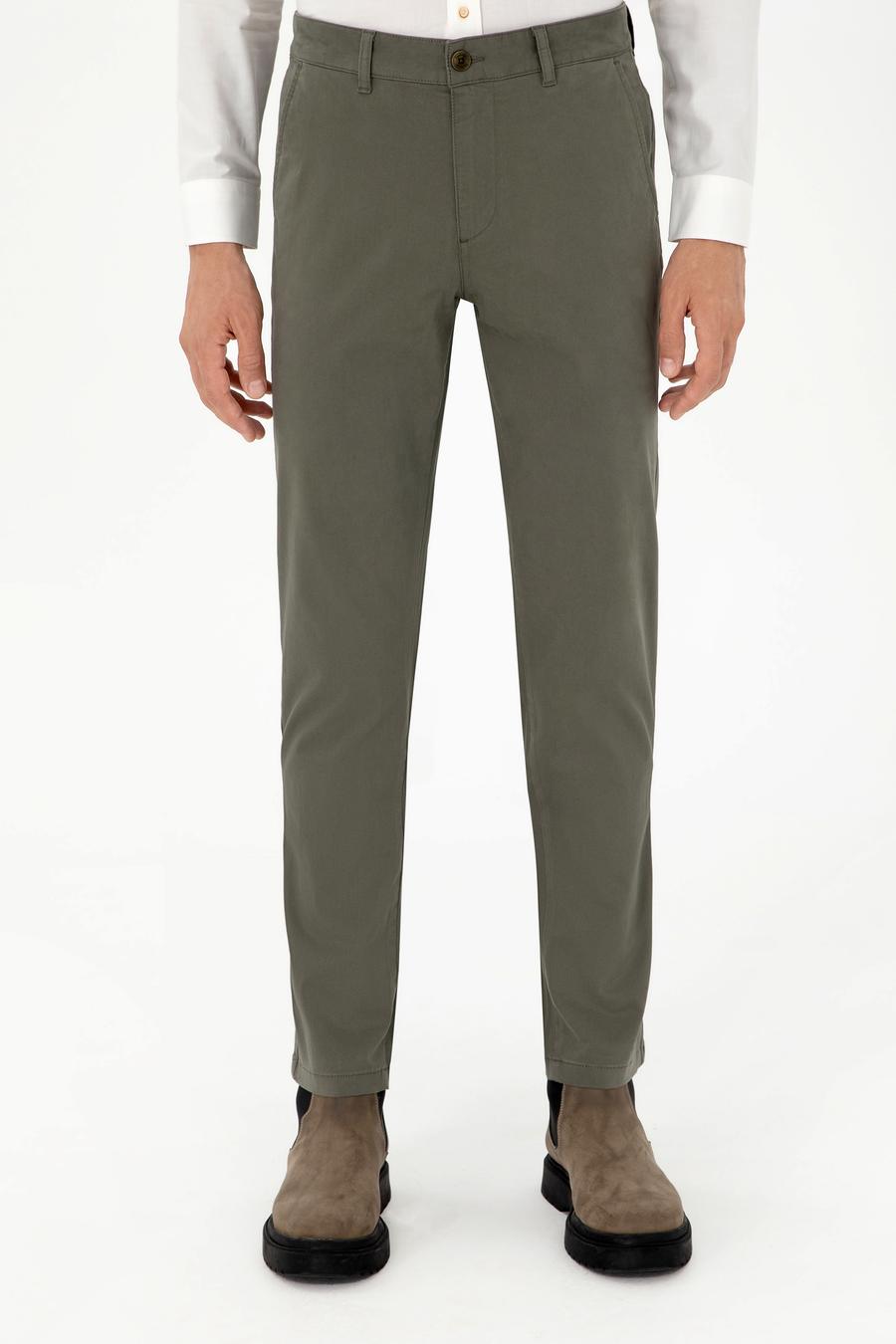 Haki Slim Fit Kanvas Pantolon - 50304318103