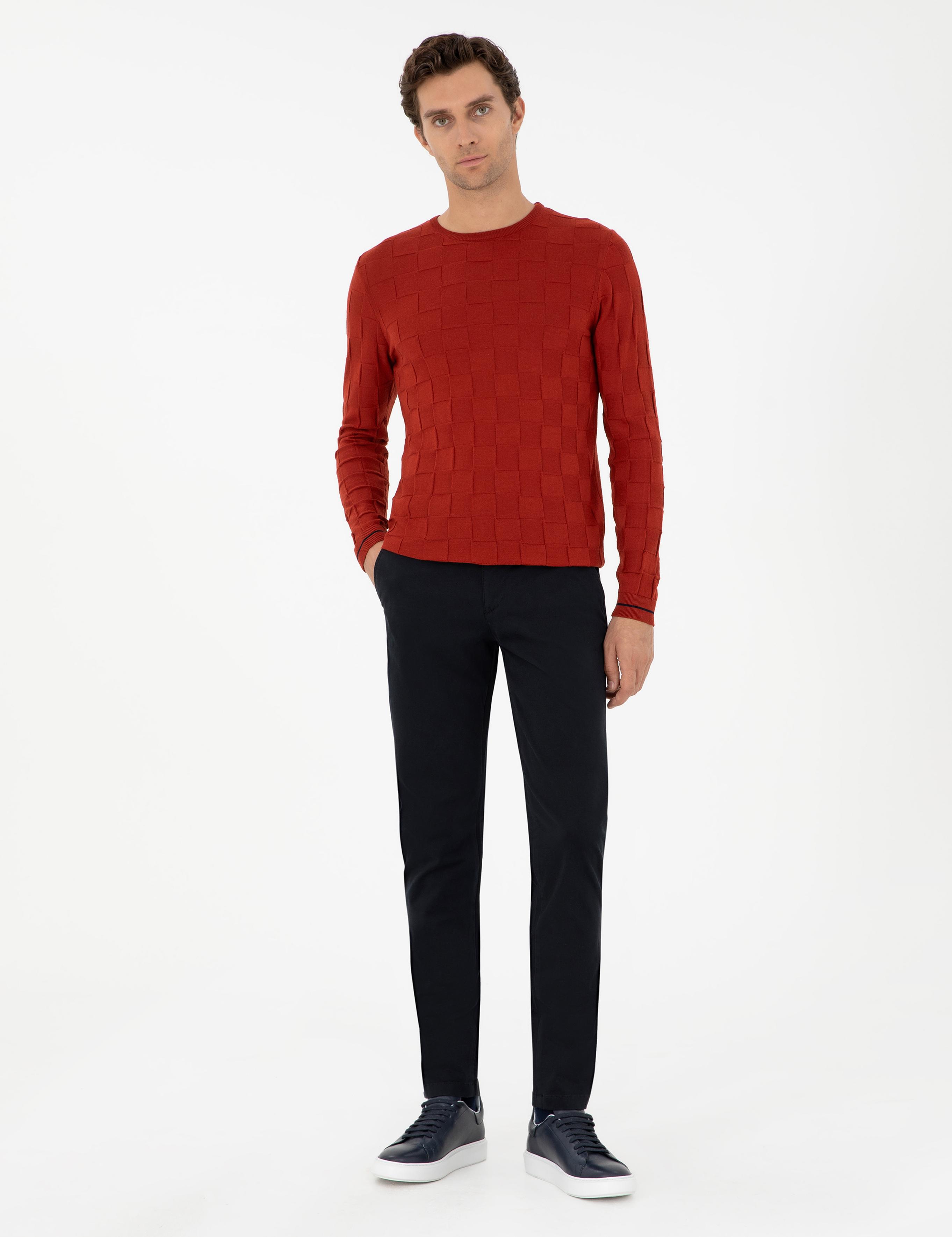Siyah Slim Fit Kanvas Pantolon - 50304318208