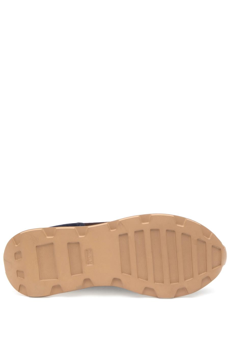 Lacivert Eva Taban %100 Deri Sneaker Ayakkabı - 50295728004