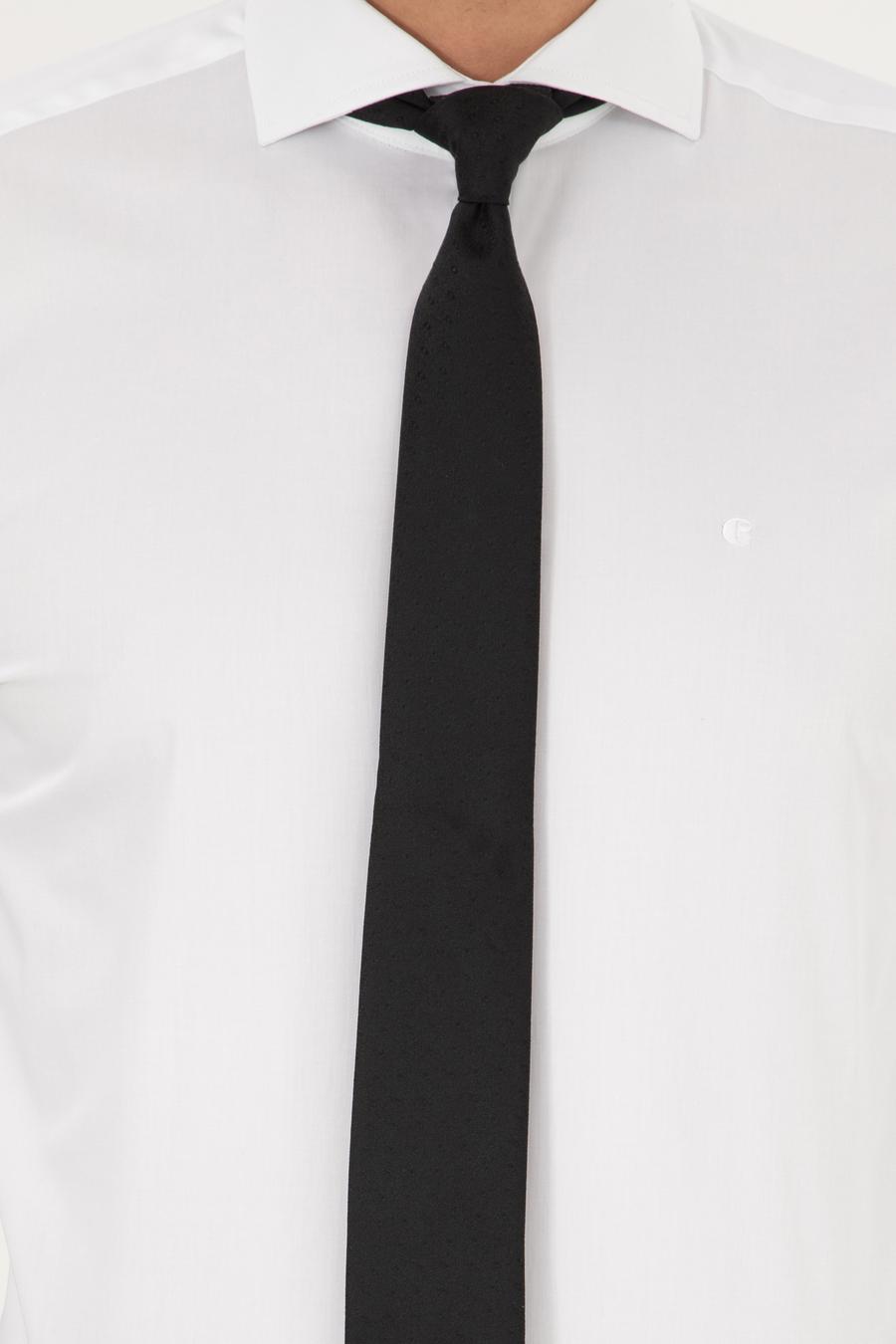 Beyaz Slim Fit %100 Pamuk İtalyan Yaka Klasik Gömlek - 50268927006