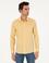 Sarı Slim Fit Kaşmir Karışımlı Oxford Gömlek