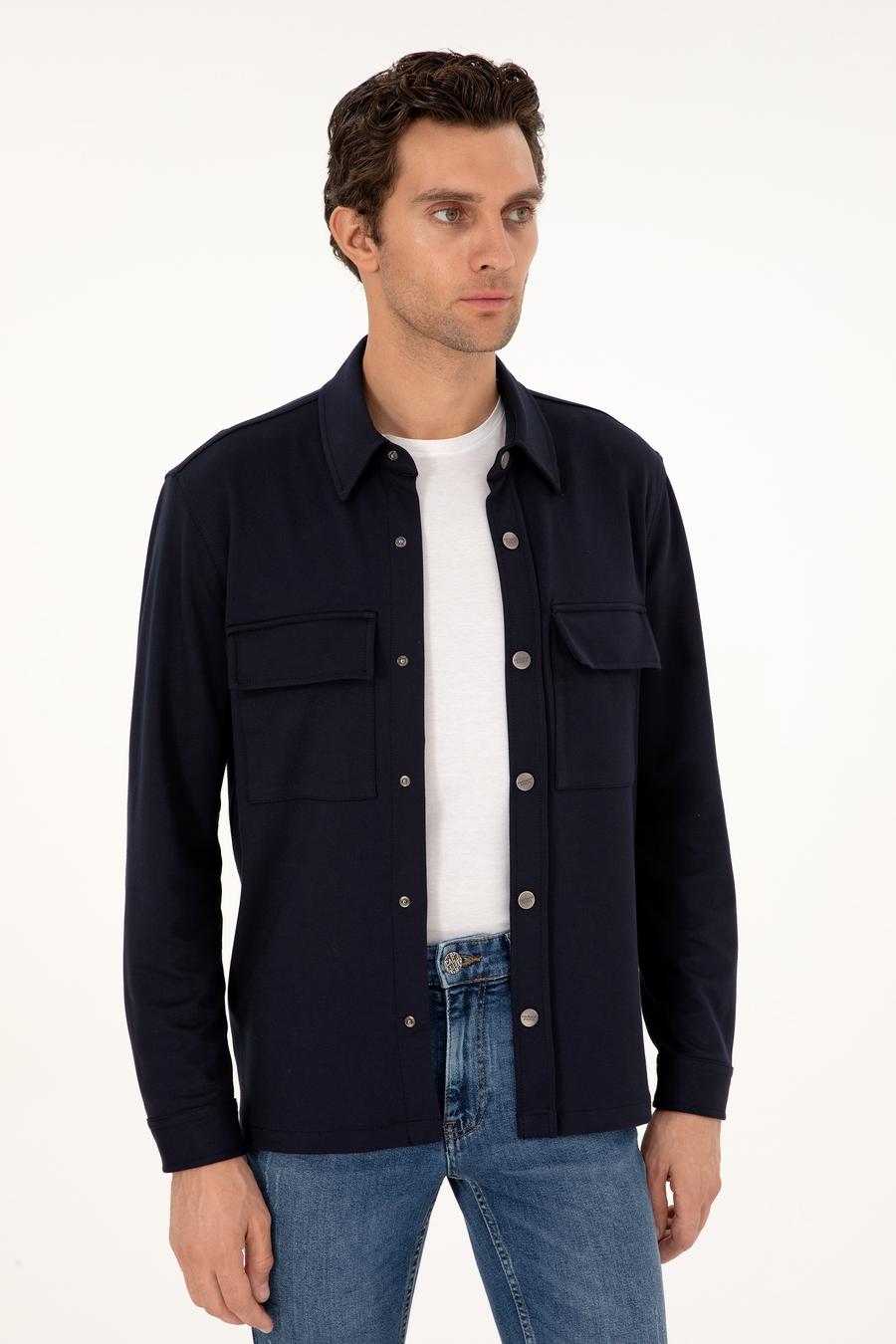 Lacivert Regular Fit Ceket Gömlek - 50292995015