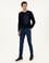 Lacivert Slim Fit Pamuk Karışımlı Kanvas Pantolon