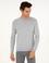 Açık Gri Slim Fit Bisiklet Yaka Yün Karışımlı Basic Triko Kazak