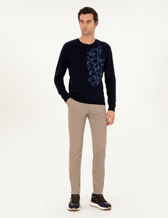 Vizon Slim Fit Pamuk Karışımlı Kanvas Pantolon