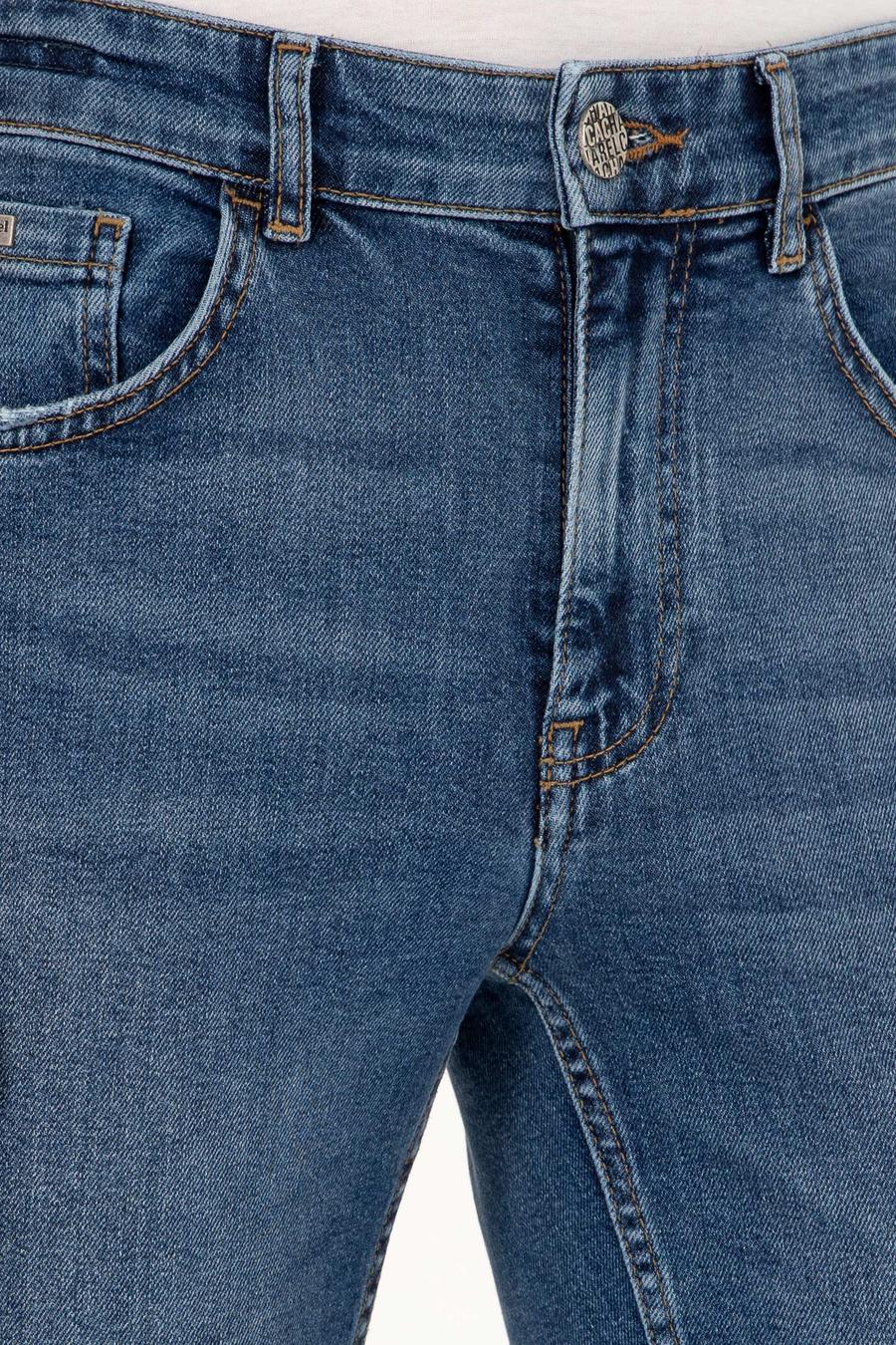 Açık Lacivert Slim Fit Pamuk Karışımlı Jean Pantolon - 50290519056
