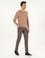 Kahverengi Slim Fit Pamuk Karışımlı Kanvas Pantolon