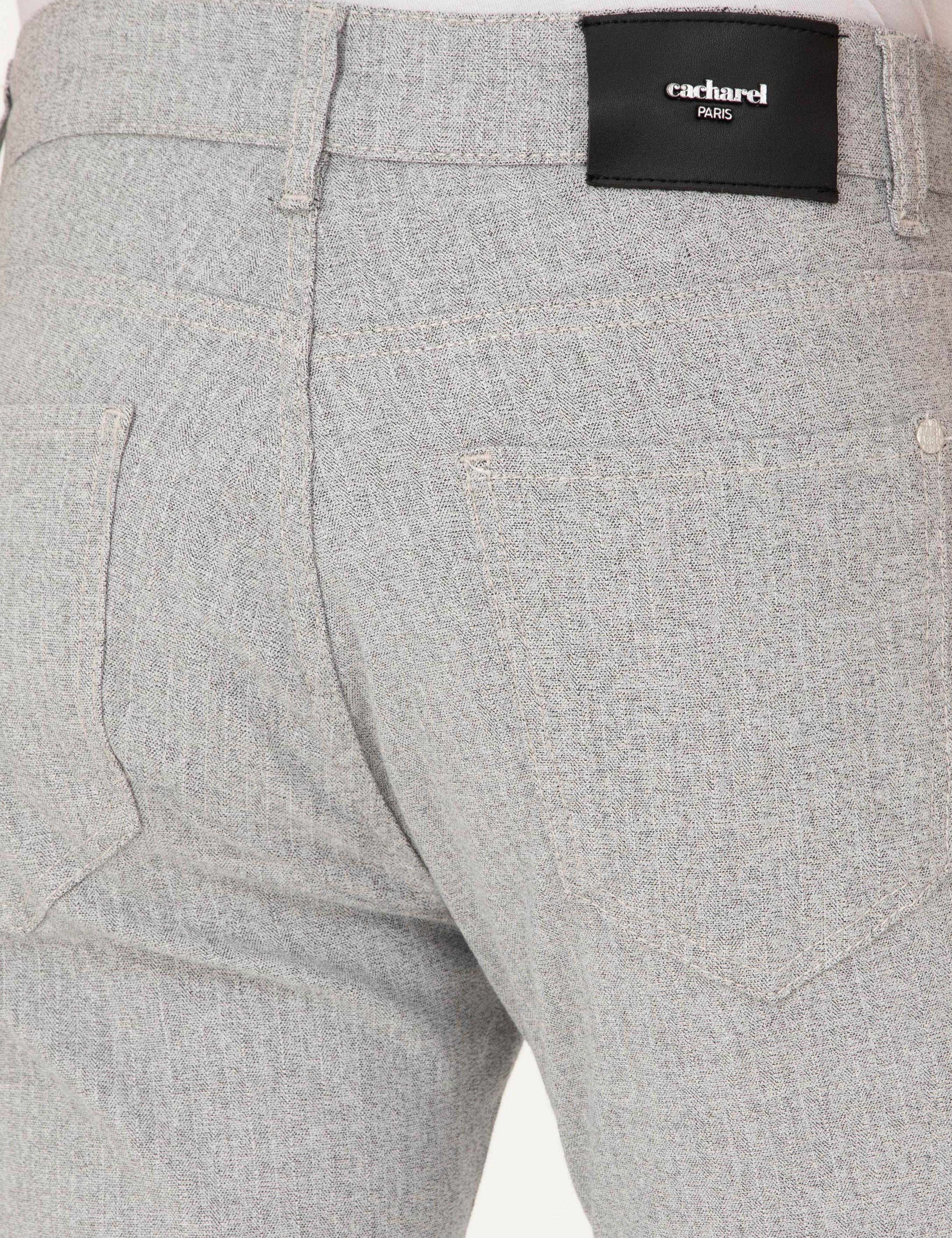 Gri Slim Fit Kanvas Pantolon - 50292435007