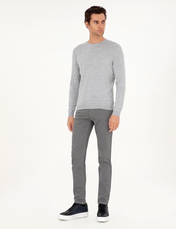 Antrasit Slim Fit Jean Pantolon