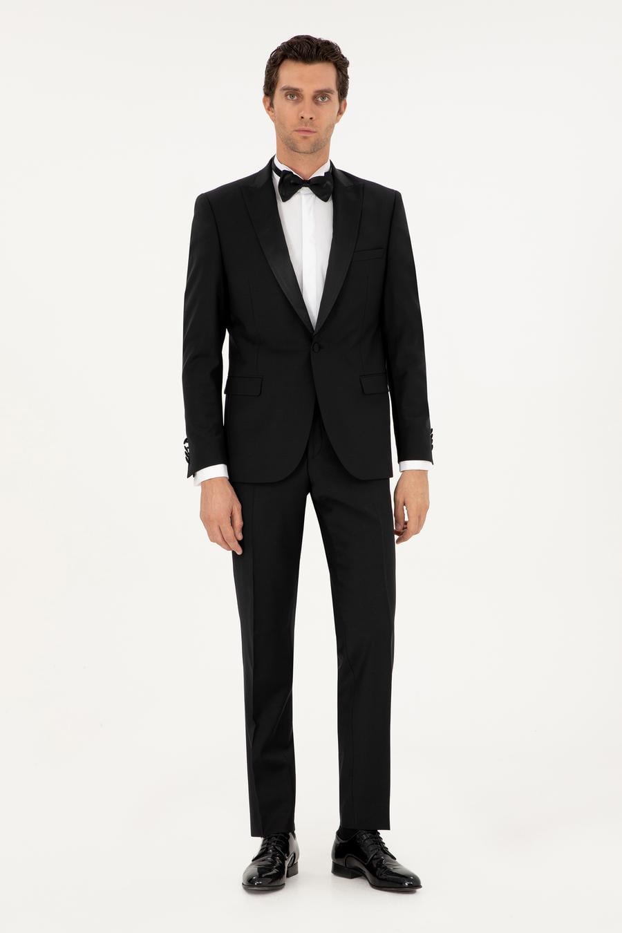 Siyah Slim Fit Smokin - 50304621002