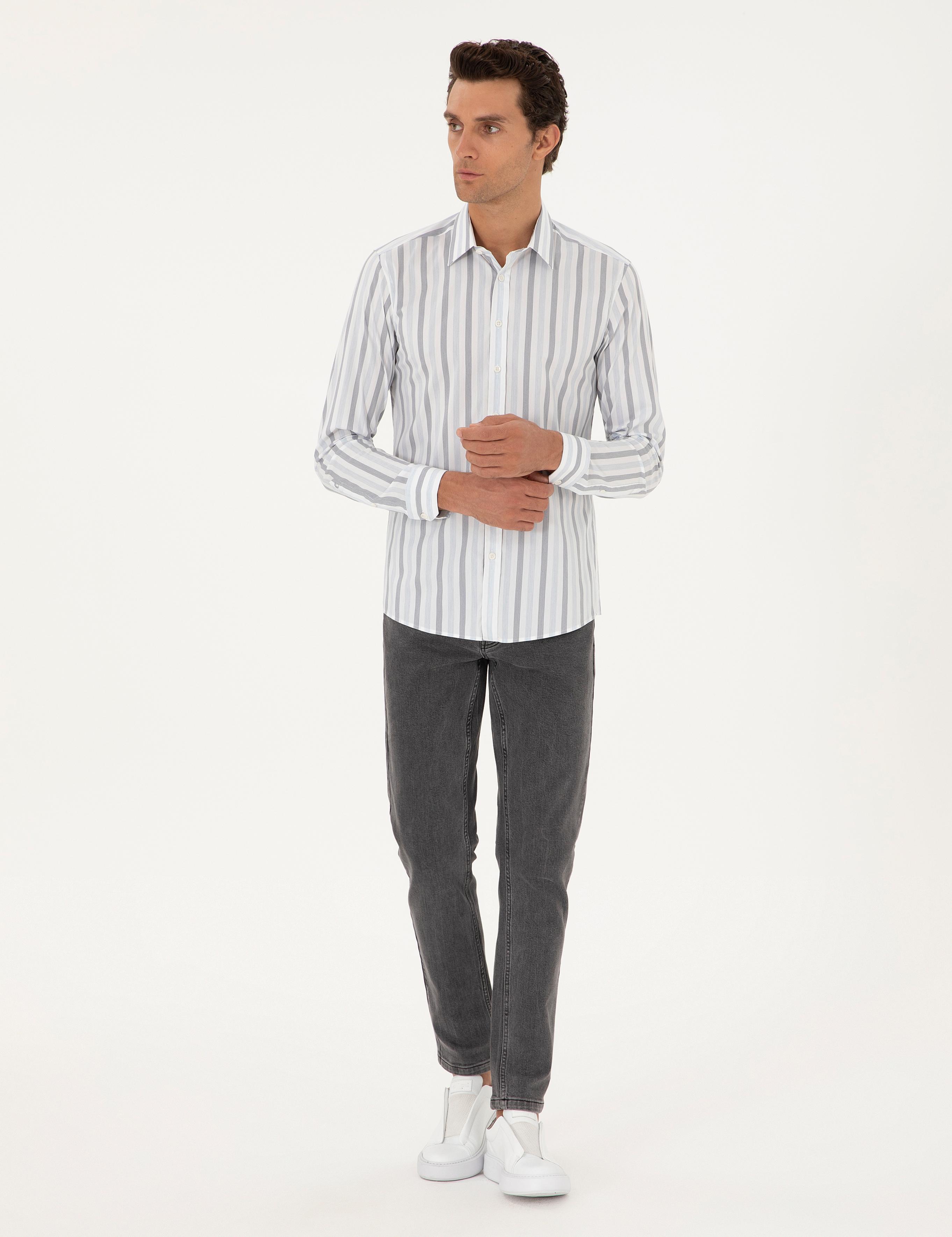 Saks Slim Fit Uzun Kollu Gömlek - 50285542007