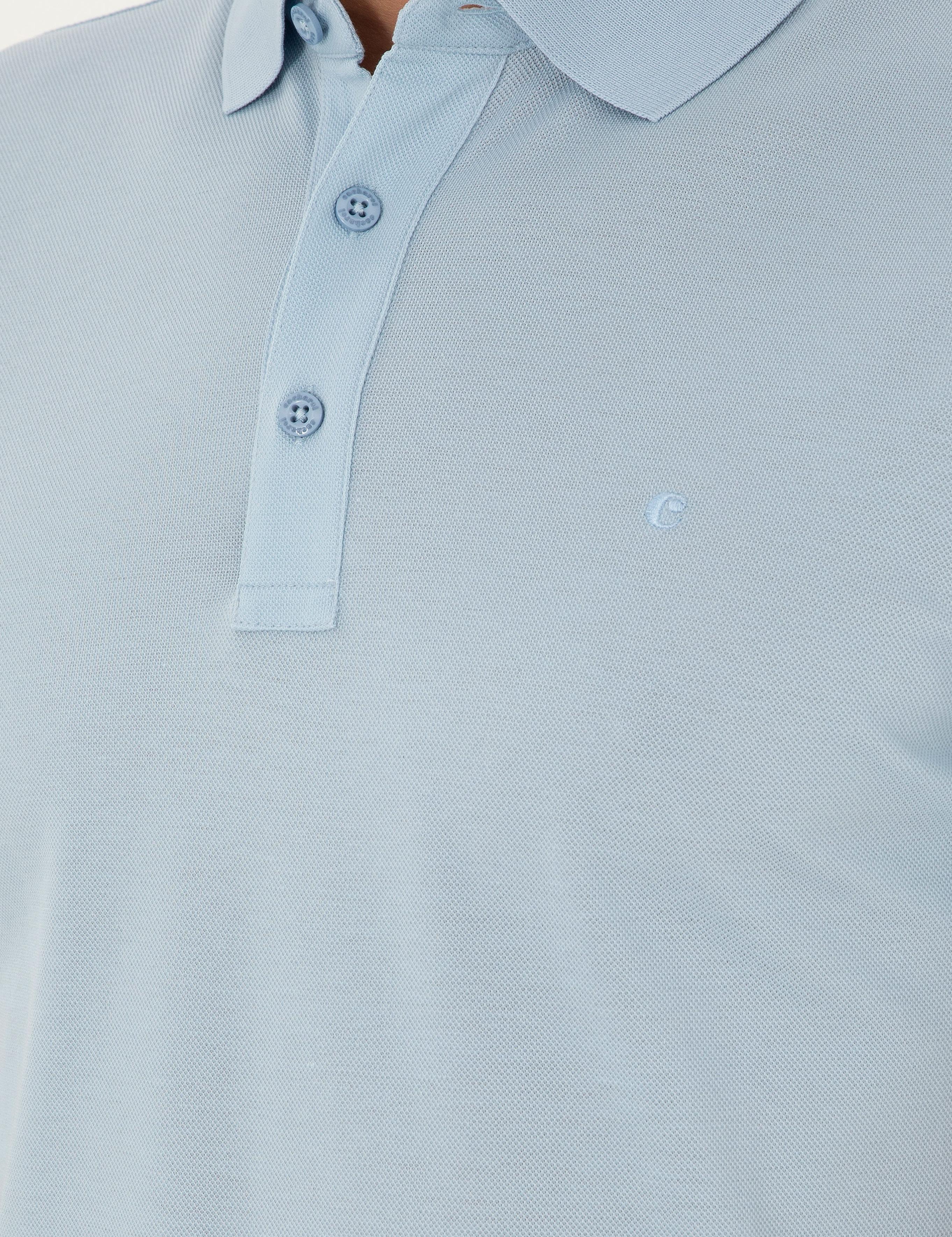 Açık Mavi Slim Fit  %100 PamukPolo Yaka Merserize T-shirt - 50284769045