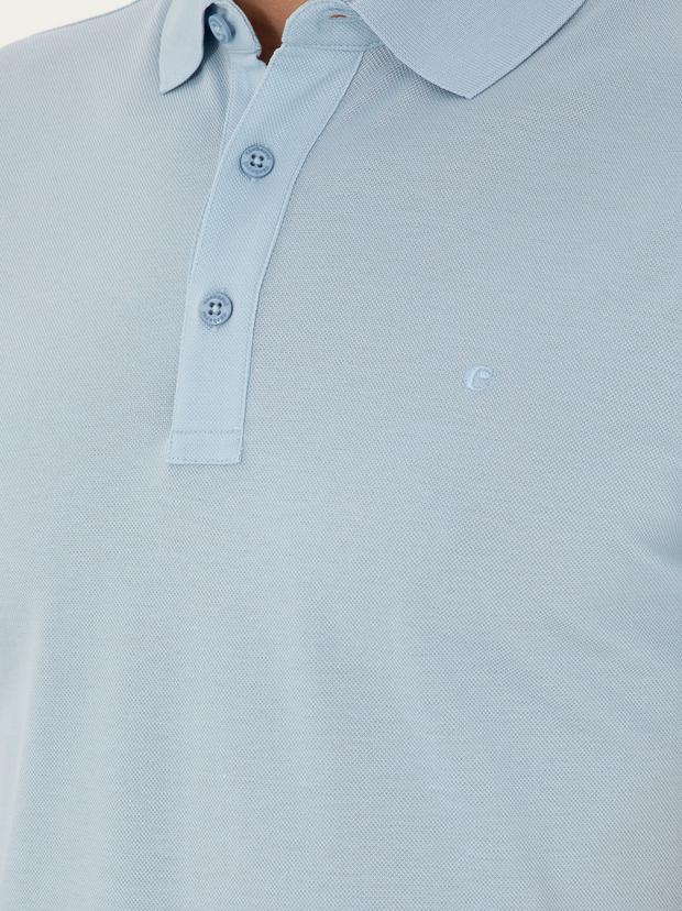 Açık Mavi Slim Fit Basic Tişört
