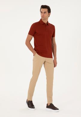 Camel Slim Fit Pamuk Karışımlı Kanvas Pantolon