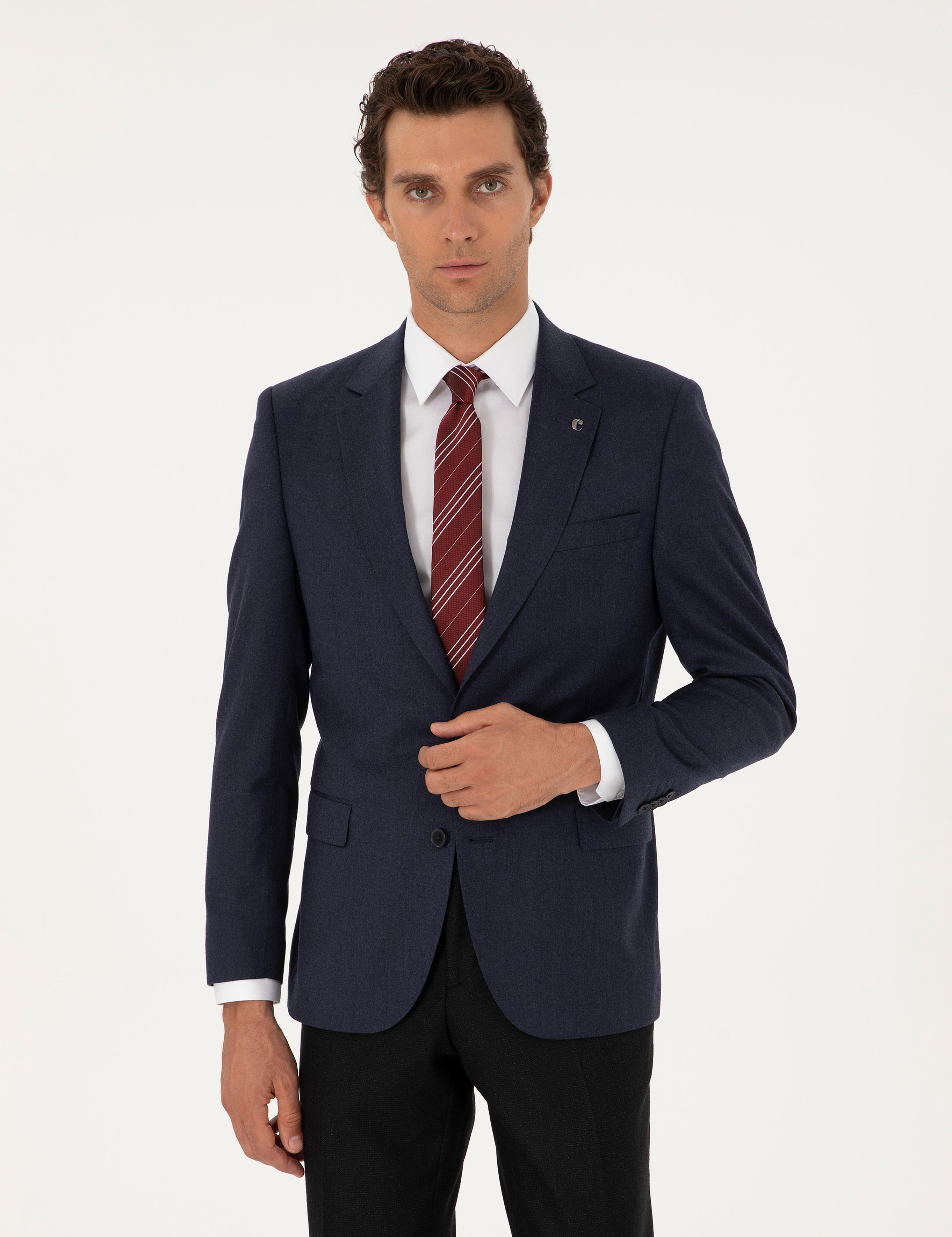 Lacivert Slim Fit Ceket - 50292488104