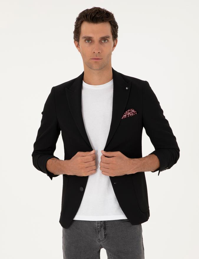 Siyah Ekstra Slim Fit Ceket