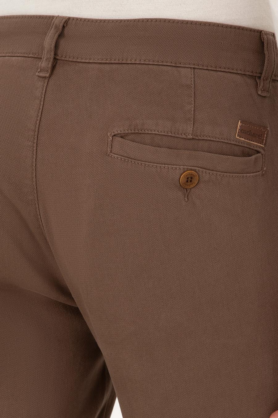 Kahverengi Slim Fit Kanvas Pantolon - 50305017453