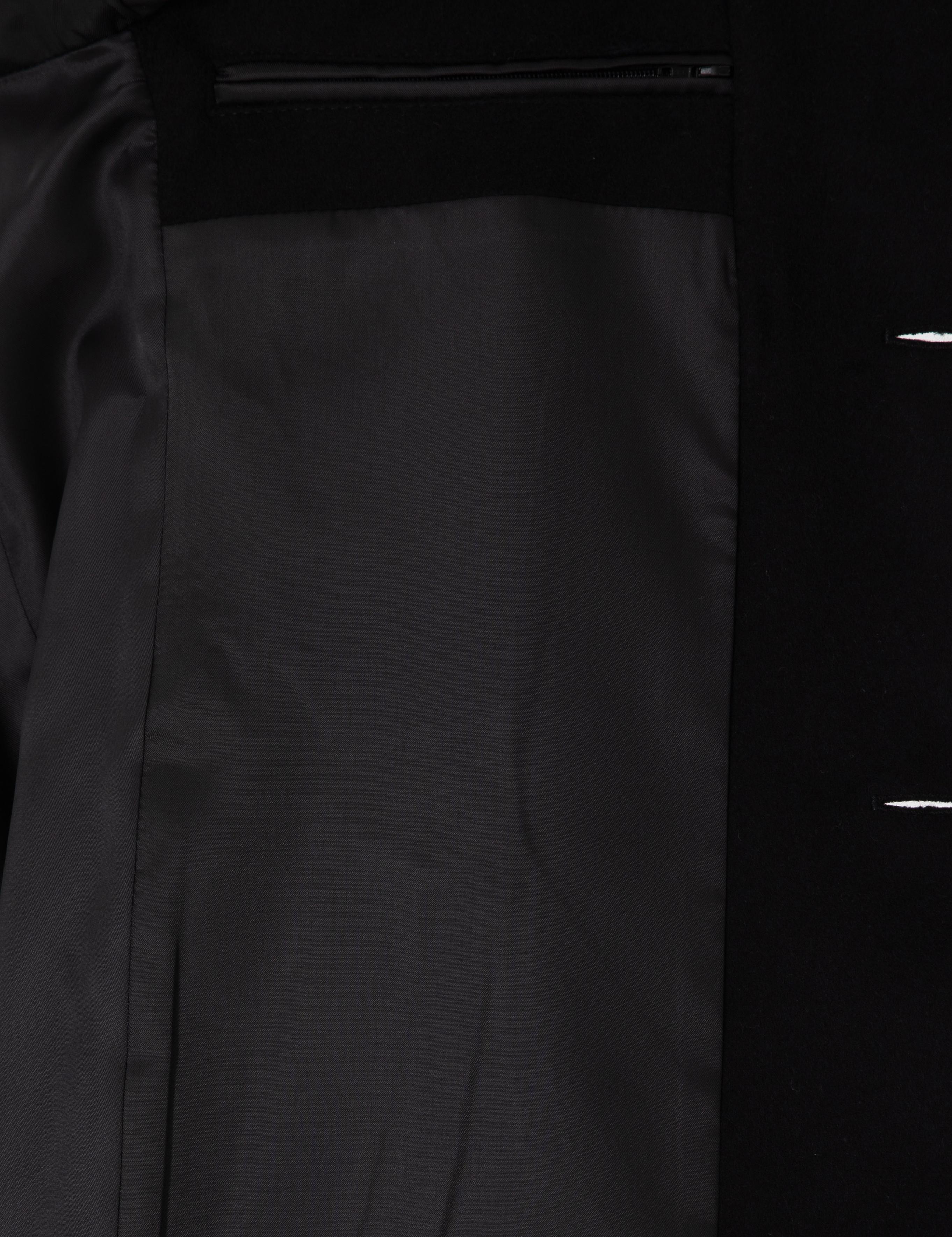 Siyah Yün Karışımlı Ekstra Slim Fit Palto - 50293650007