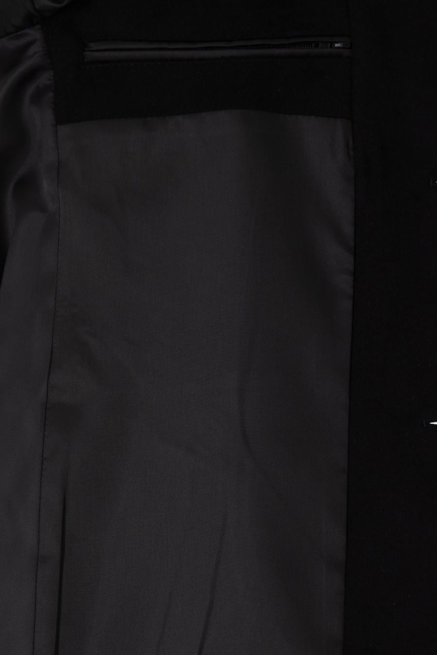 Siyah Yün Karışımlı Ekstra Slim Fit Palto - 50293650007