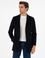 Lacivert Yün Karışımlı Ekstra Slim Fit Palto