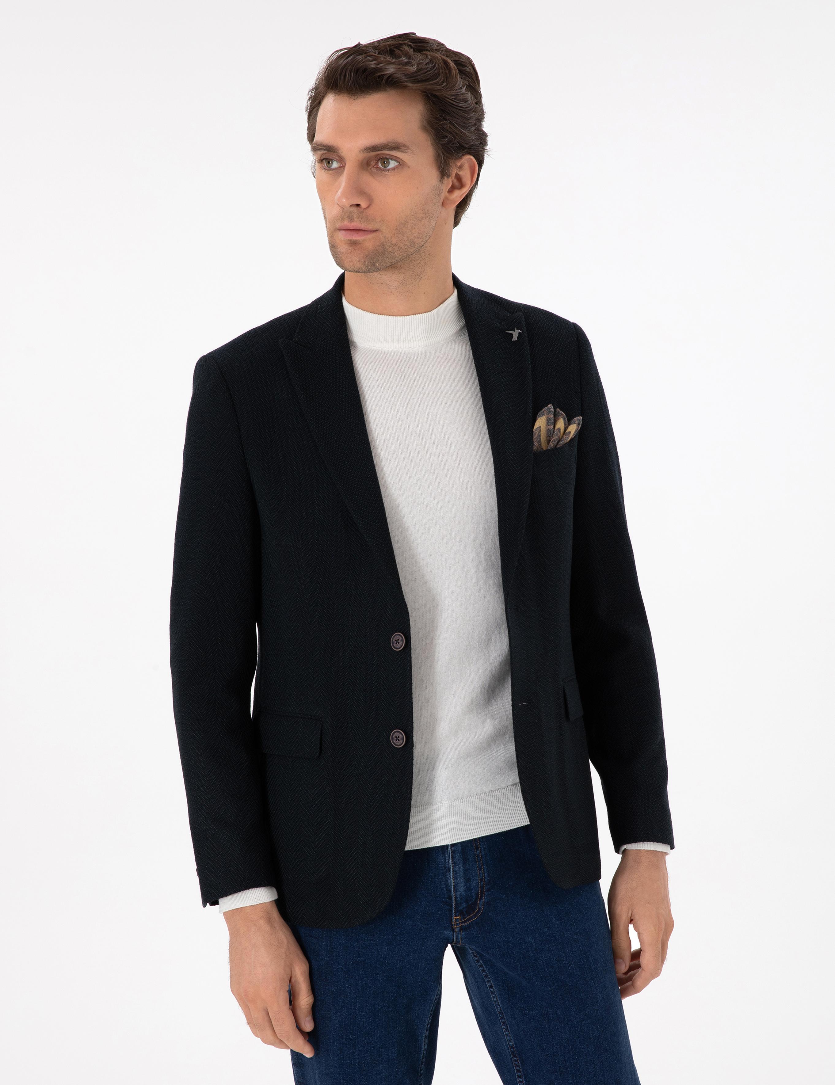 Yeşil Slim Fit Ceket - 50290533053