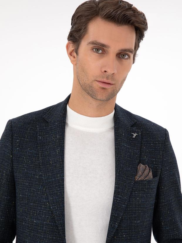 Petrol Slim Fit Ceket