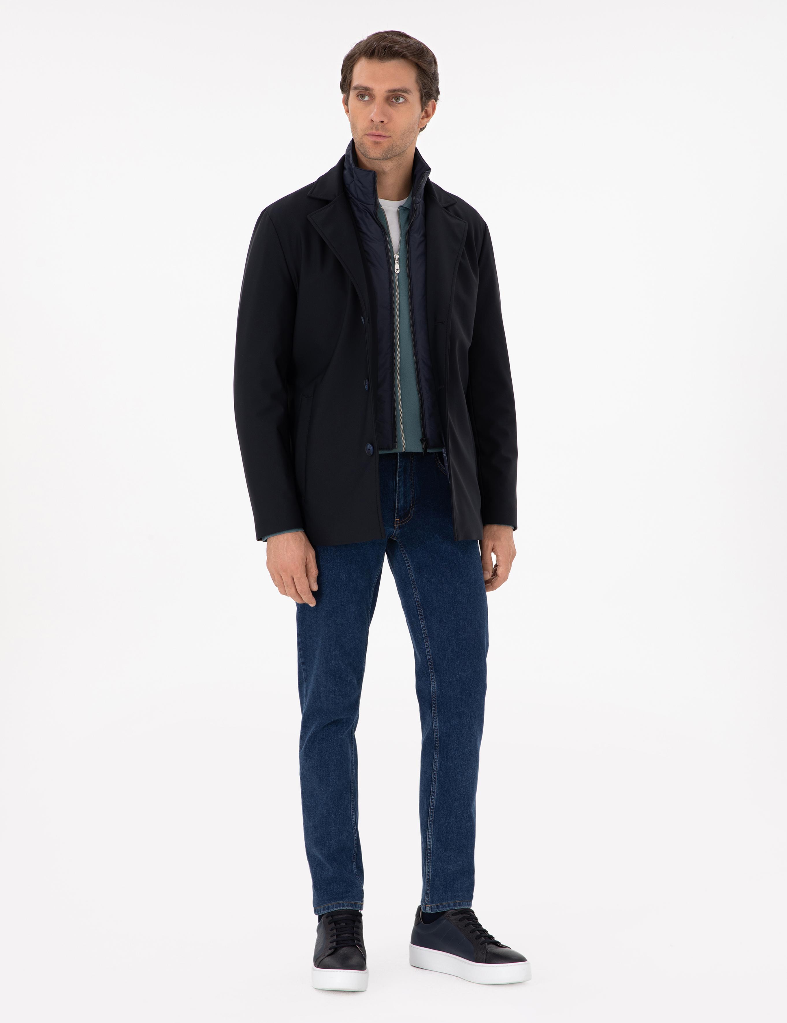 Lacivert Slim Fit Mont - 50292651013