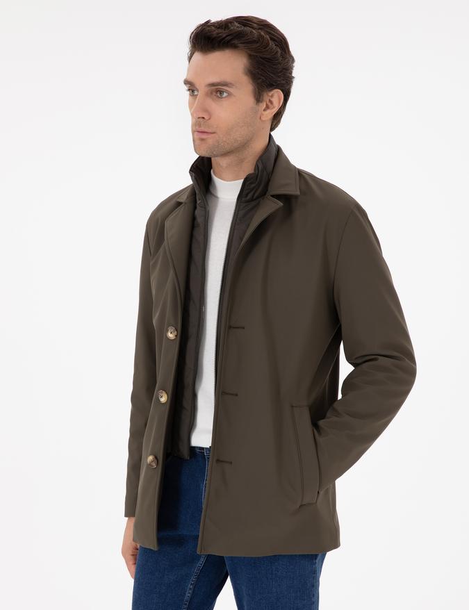 Haki Slim Fit Mont
