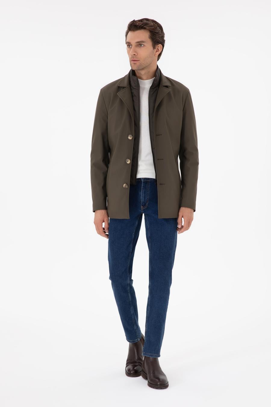 Haki Slim Fit Mont - 50292651042