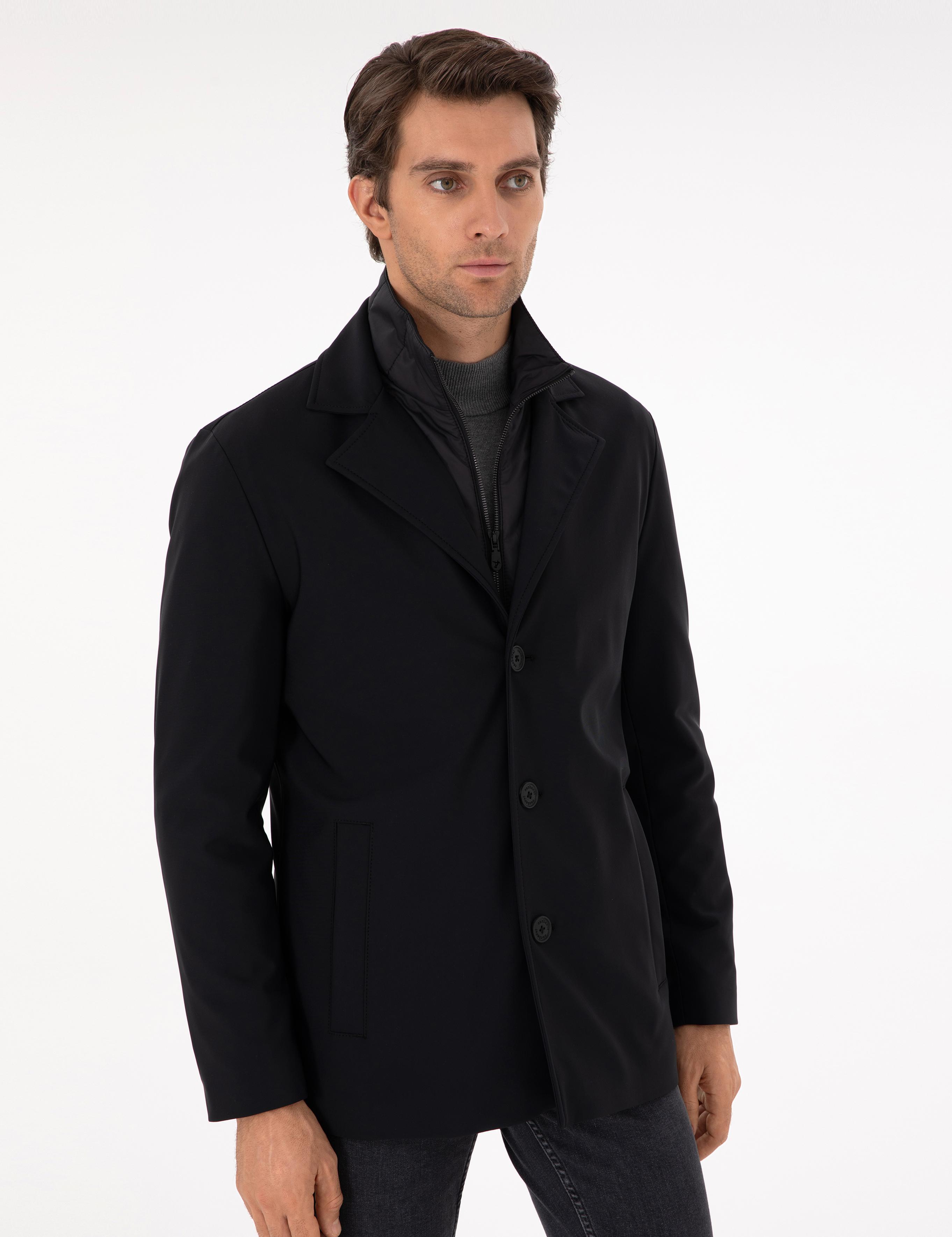 Siyah Slim Fit Mont - 50292651006