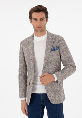 Açık Kahverengi Slim Fit Ceket