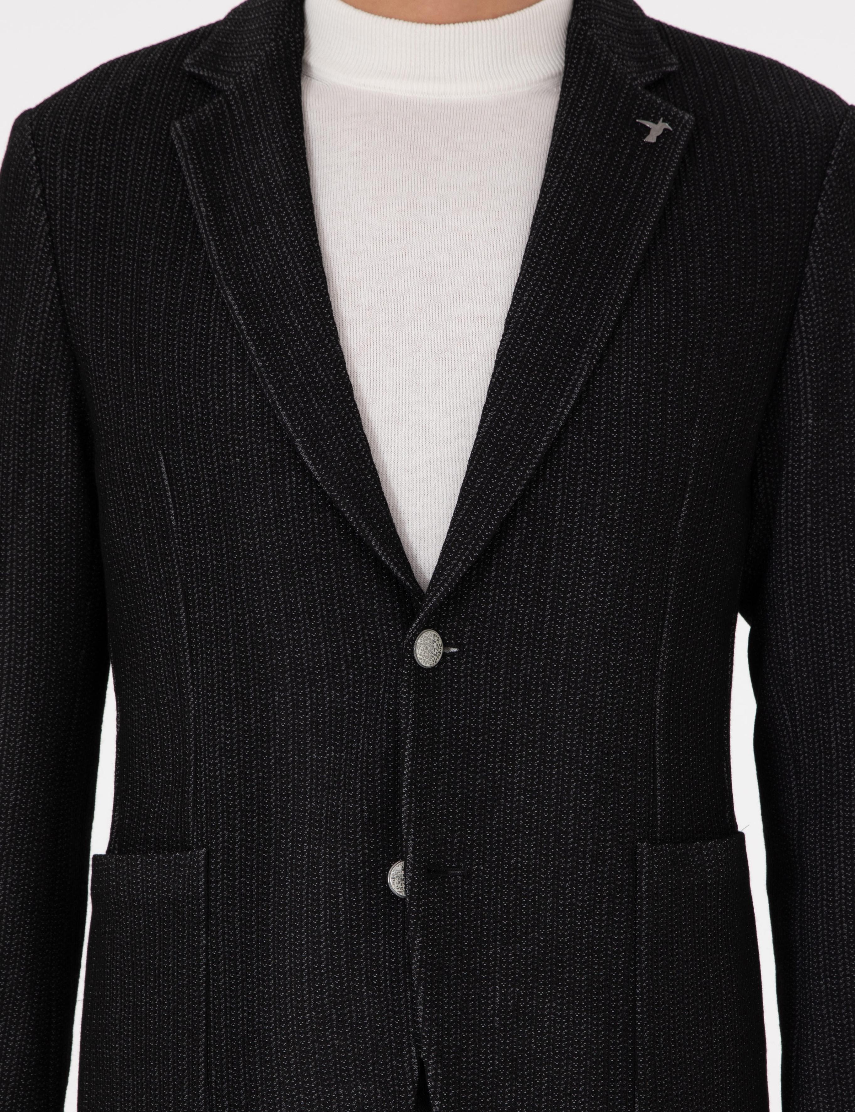 Siyah Slim Fit Yün Karışımlı Blazer Ceket - 50290541062