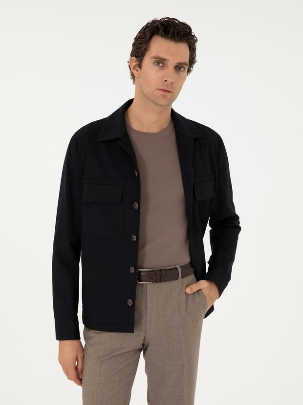 Koyu Lacivert Regular Fit Ceket