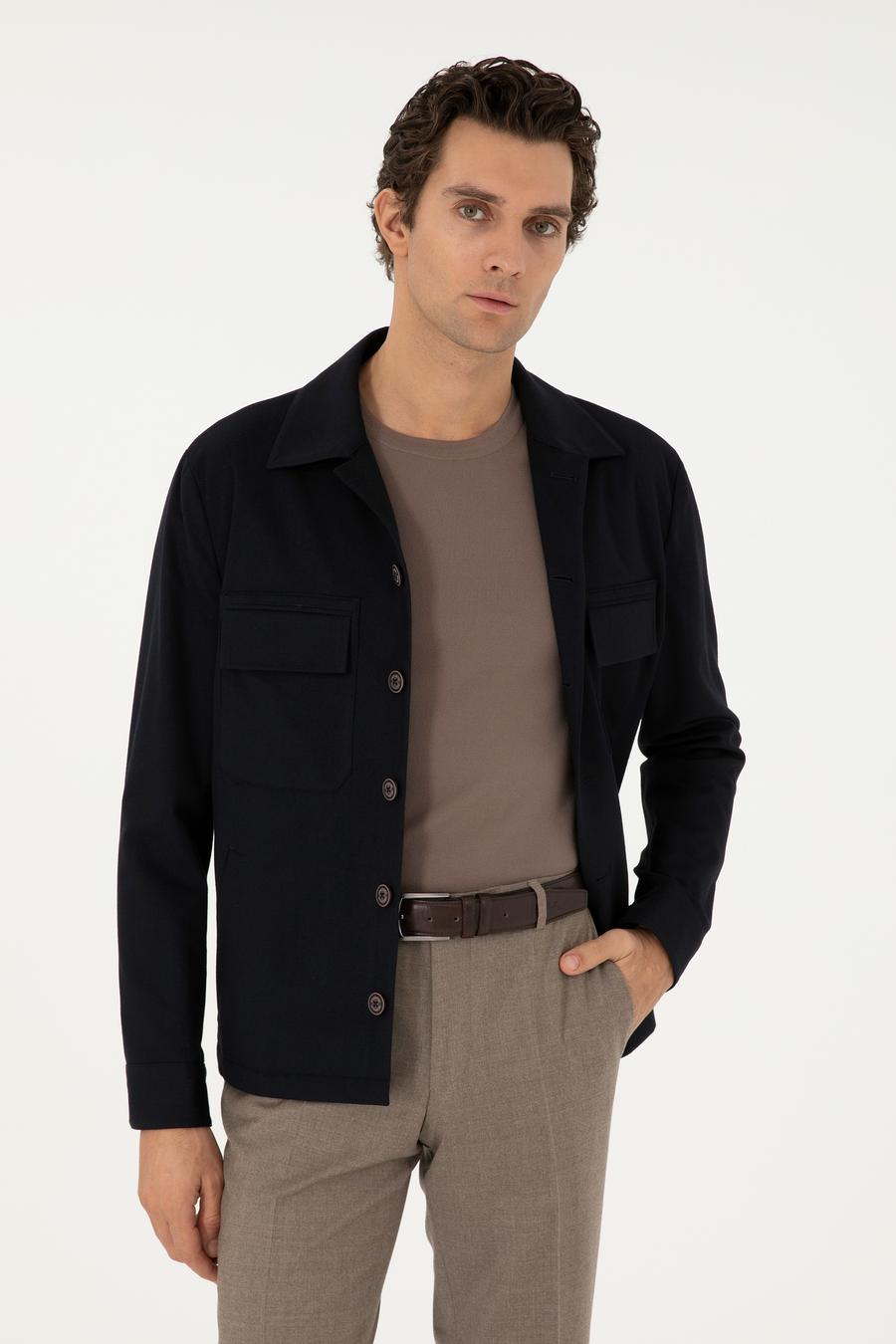 Koyu Lacivert Regular Fit Ceket - 50293355167