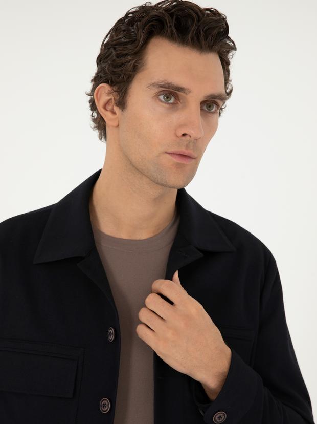 Koyu Lacivert Regular Fit Ceket