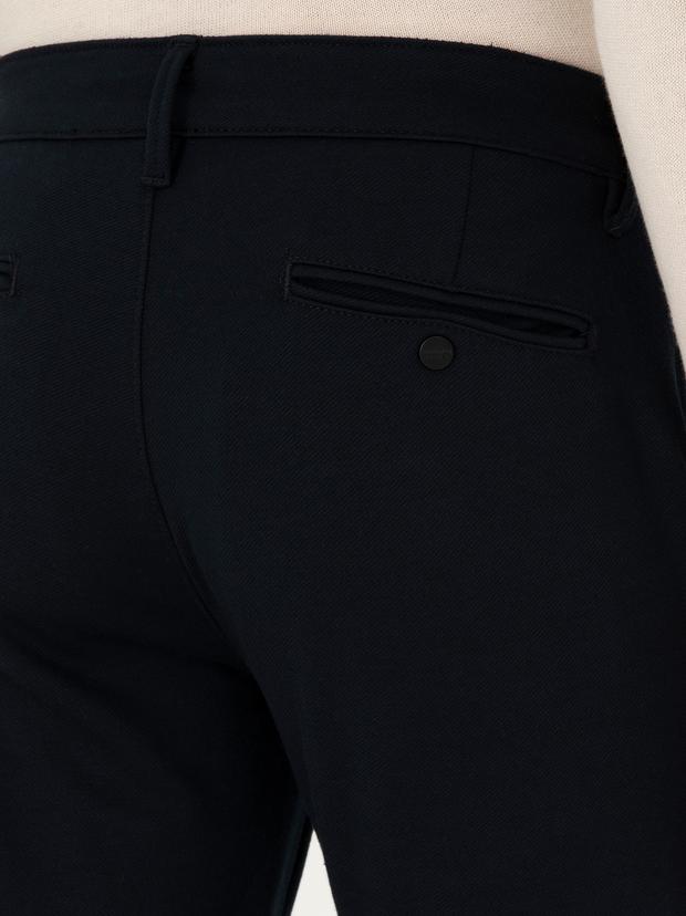 Lacivert Slim Fit Kanvas Pantolon