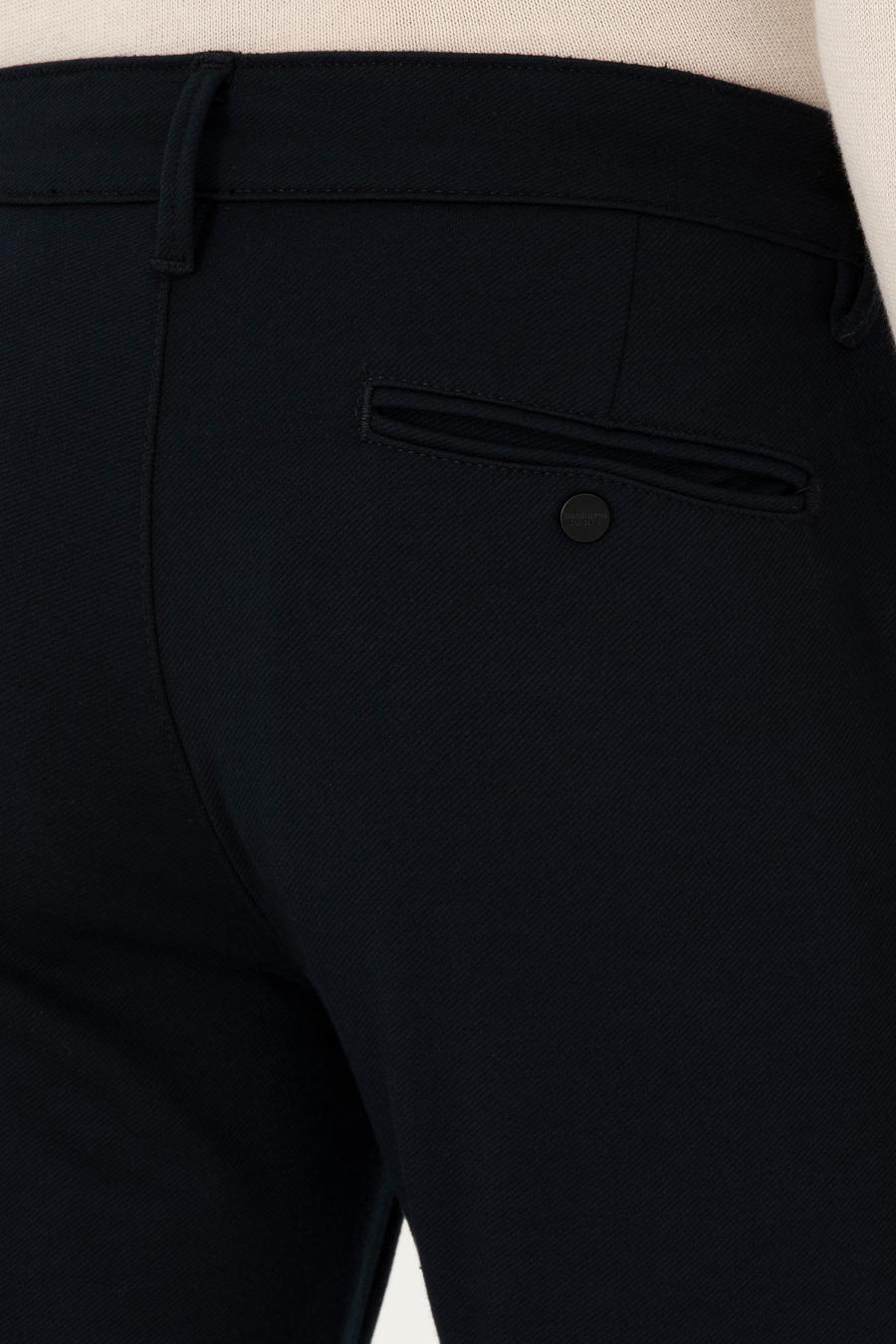 Lacivert Slim Fit Kanvas Pantolon - 50292330014