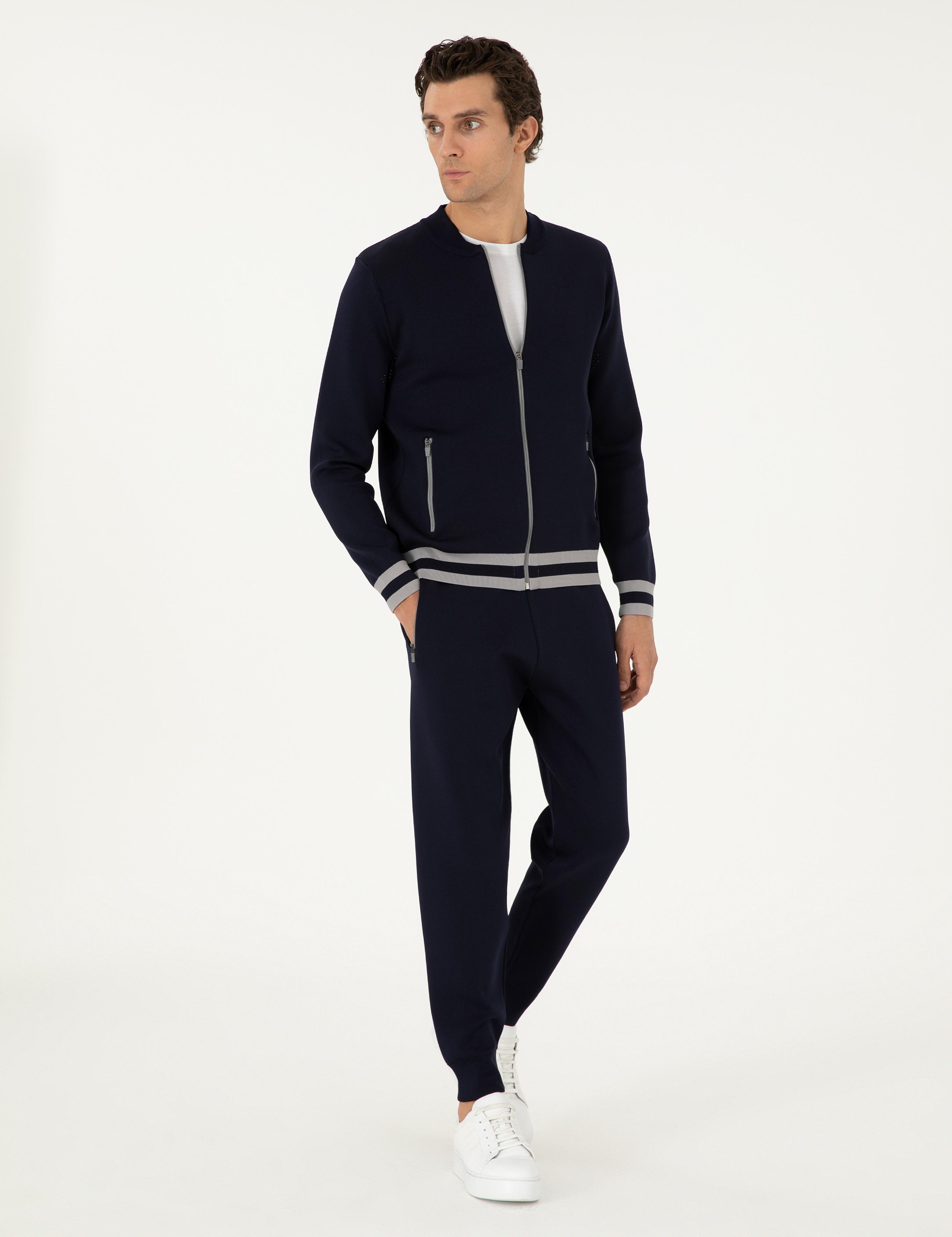 Lacivert Jogging Fit Triko Pantolon - 50292585018
