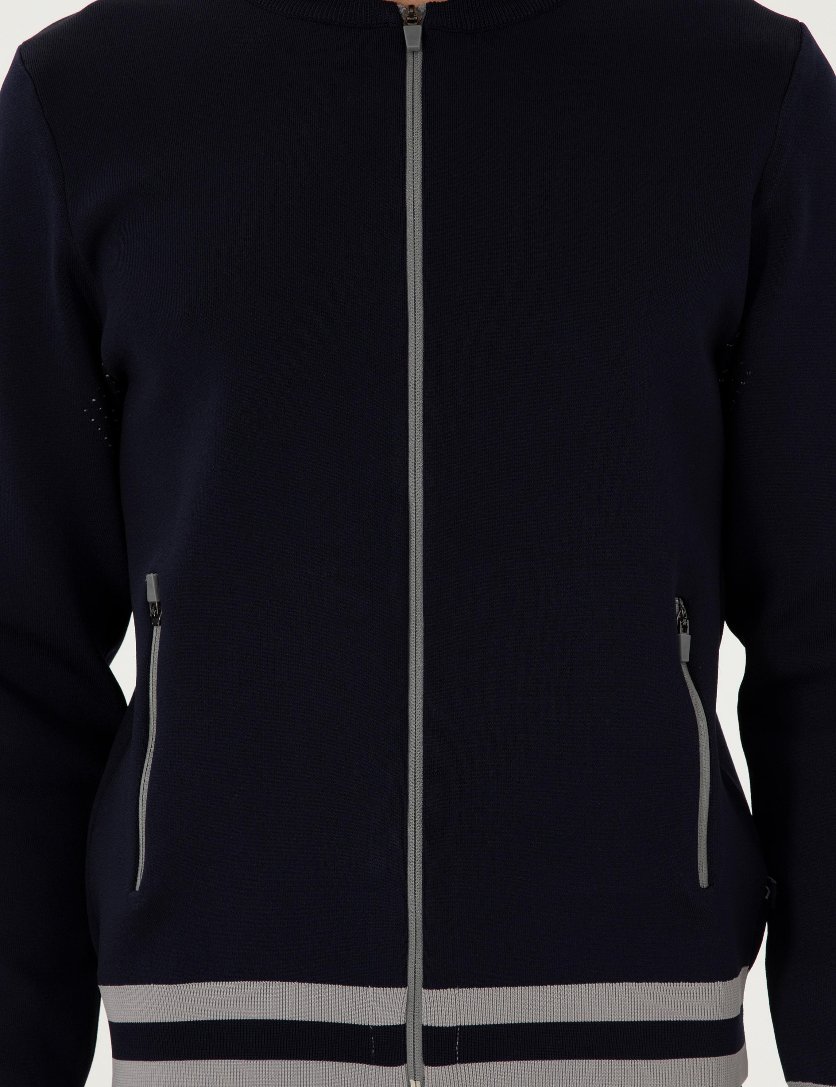 Lacivert Regular Fit Triko Hırka - 50293466025