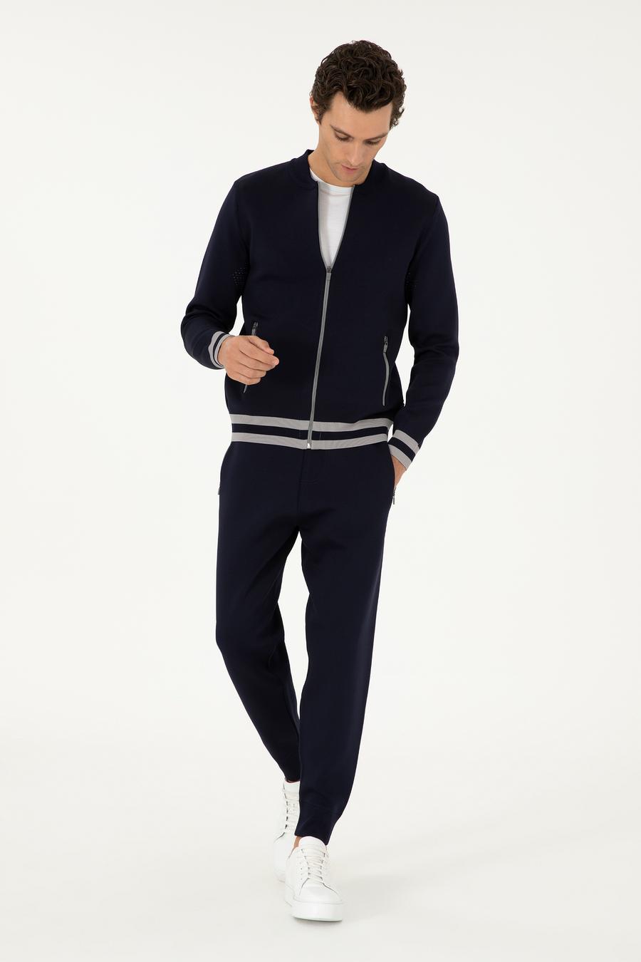 Lacivert Regular Fit Triko Hırka - 50293466025